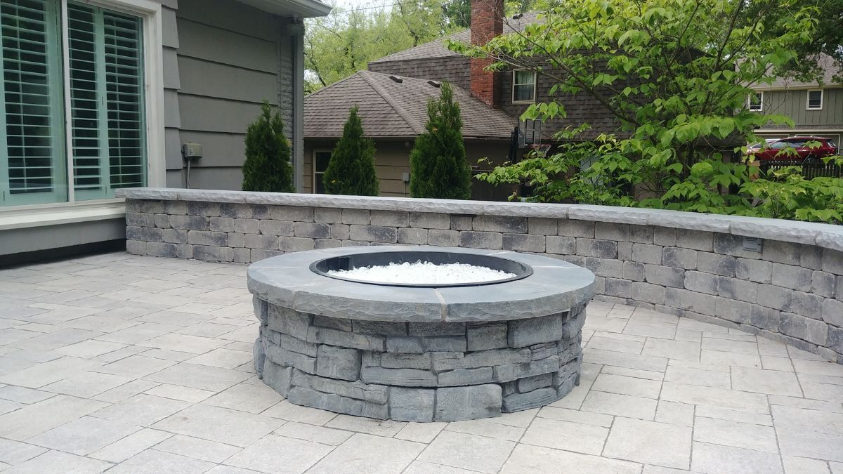 built in fire pit
