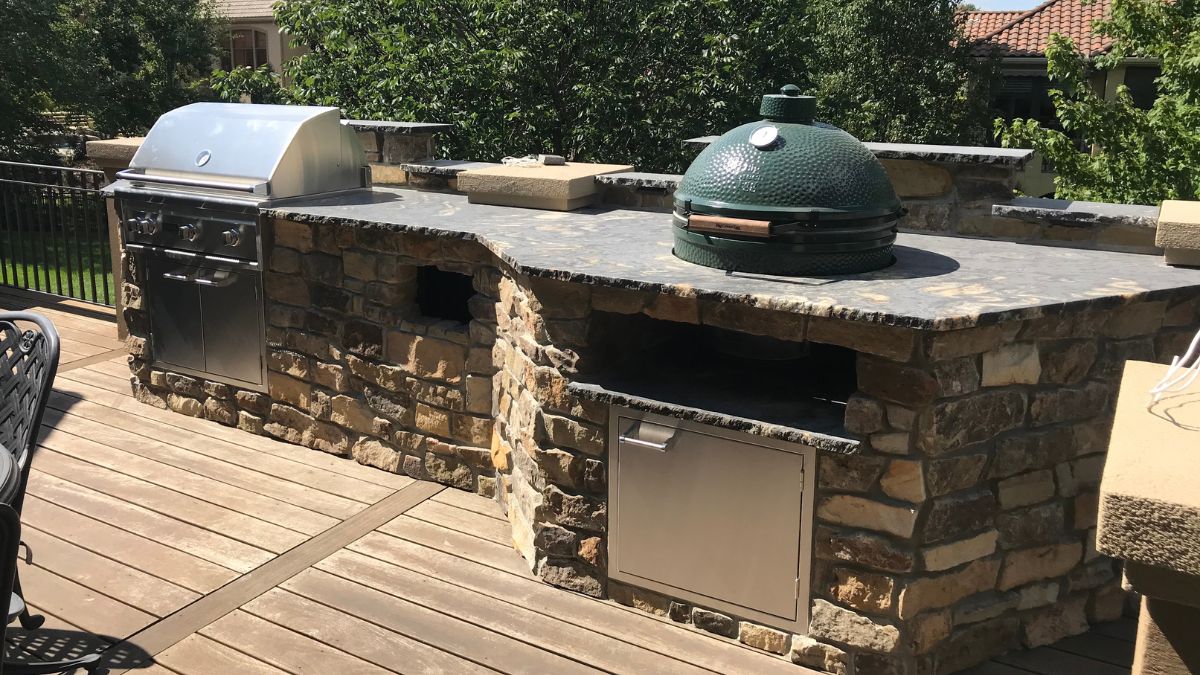 outdoor stone kitchen